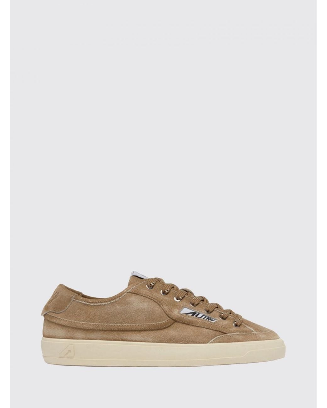 Autry Brown Windscape Low-Top Leather, Suede And Raffia Sneakers for men