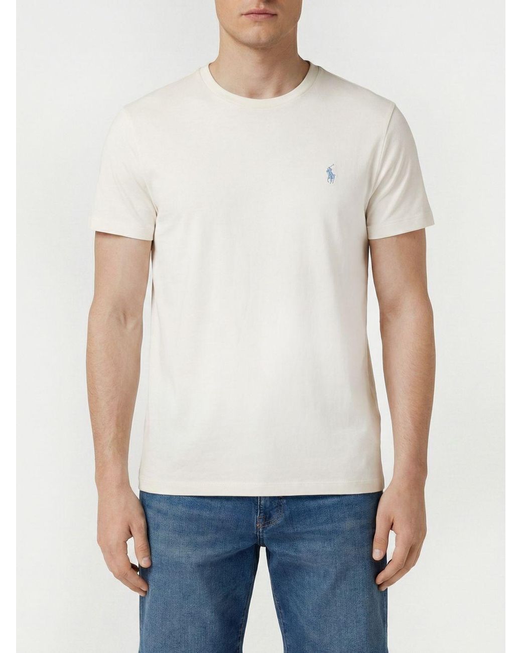 Polo Ralph Lauren Pony Logo Cotton T-Shirt in White for Men | Lyst