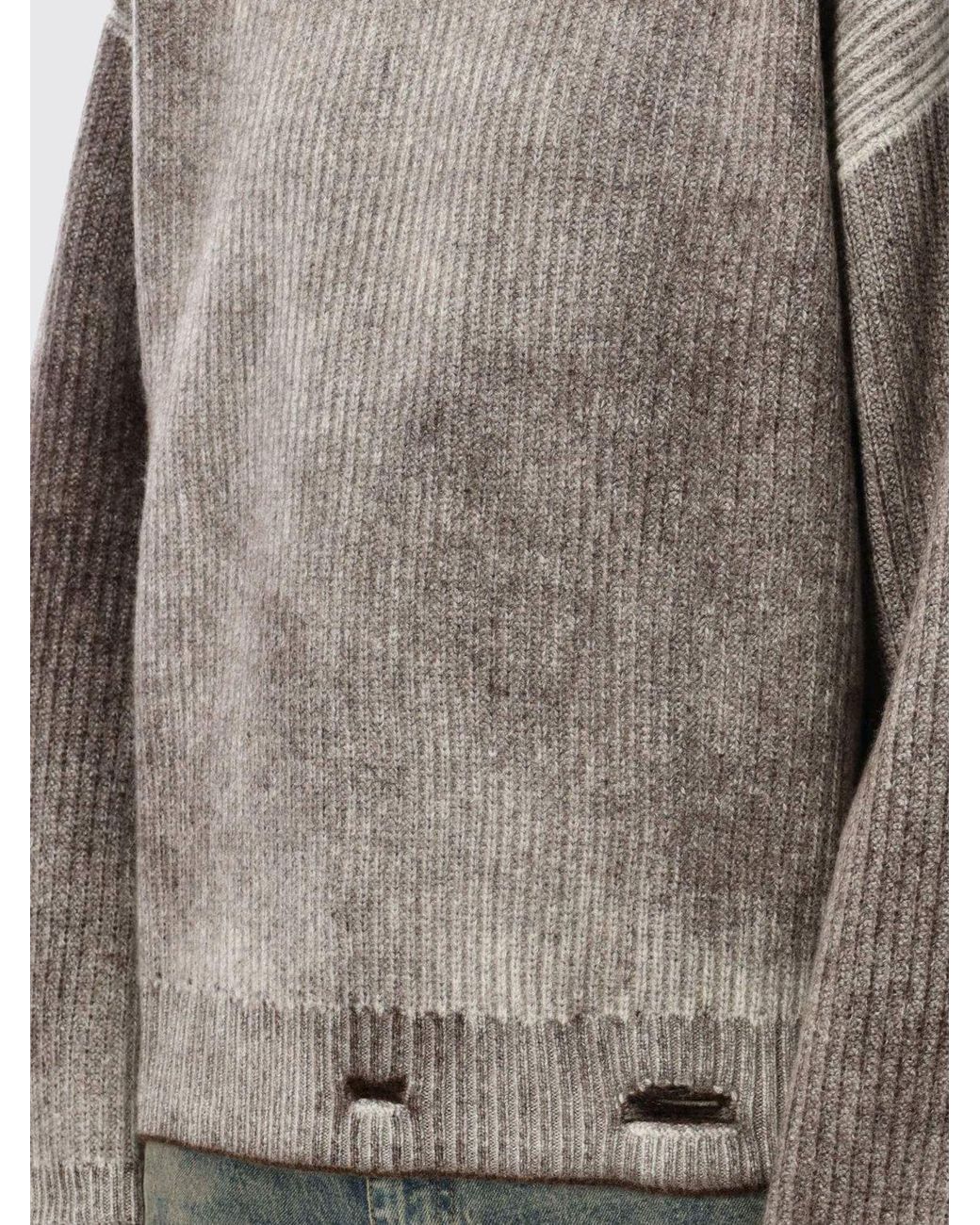 Represent Gray Wool Crew-Neck Pullover for men