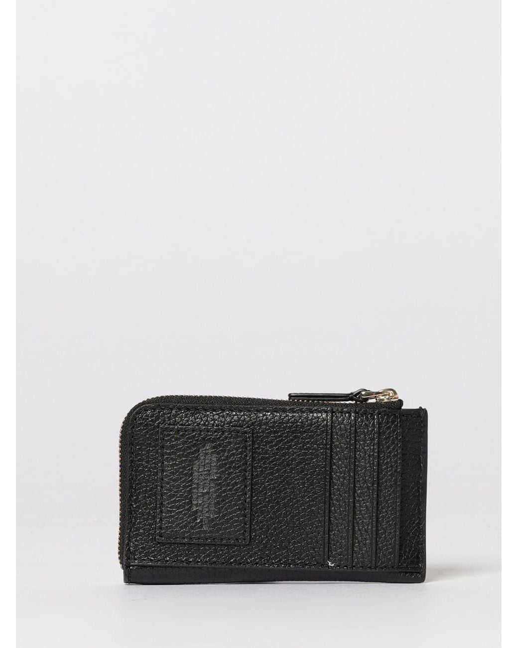 Marc Jacobs Black The Top Zip Multi Grained Leather Wallet