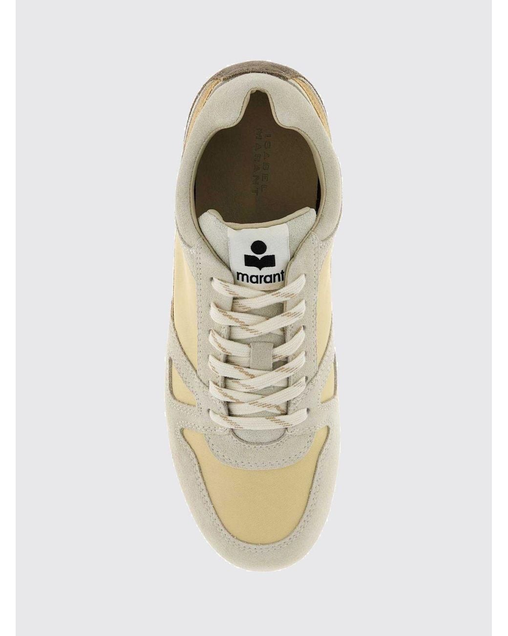 Isabel Marant Natural Senny Suede And Mesh Sneakers