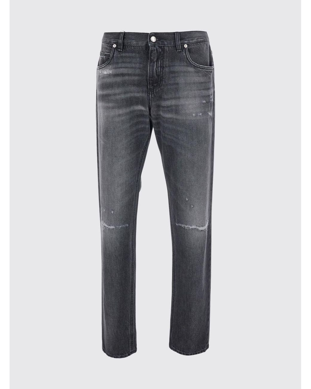 Dolce & Gabbana Blue Dolce &Amp Gabbana Slim Fit Straight-Leg Distressed Denim Jeans for men