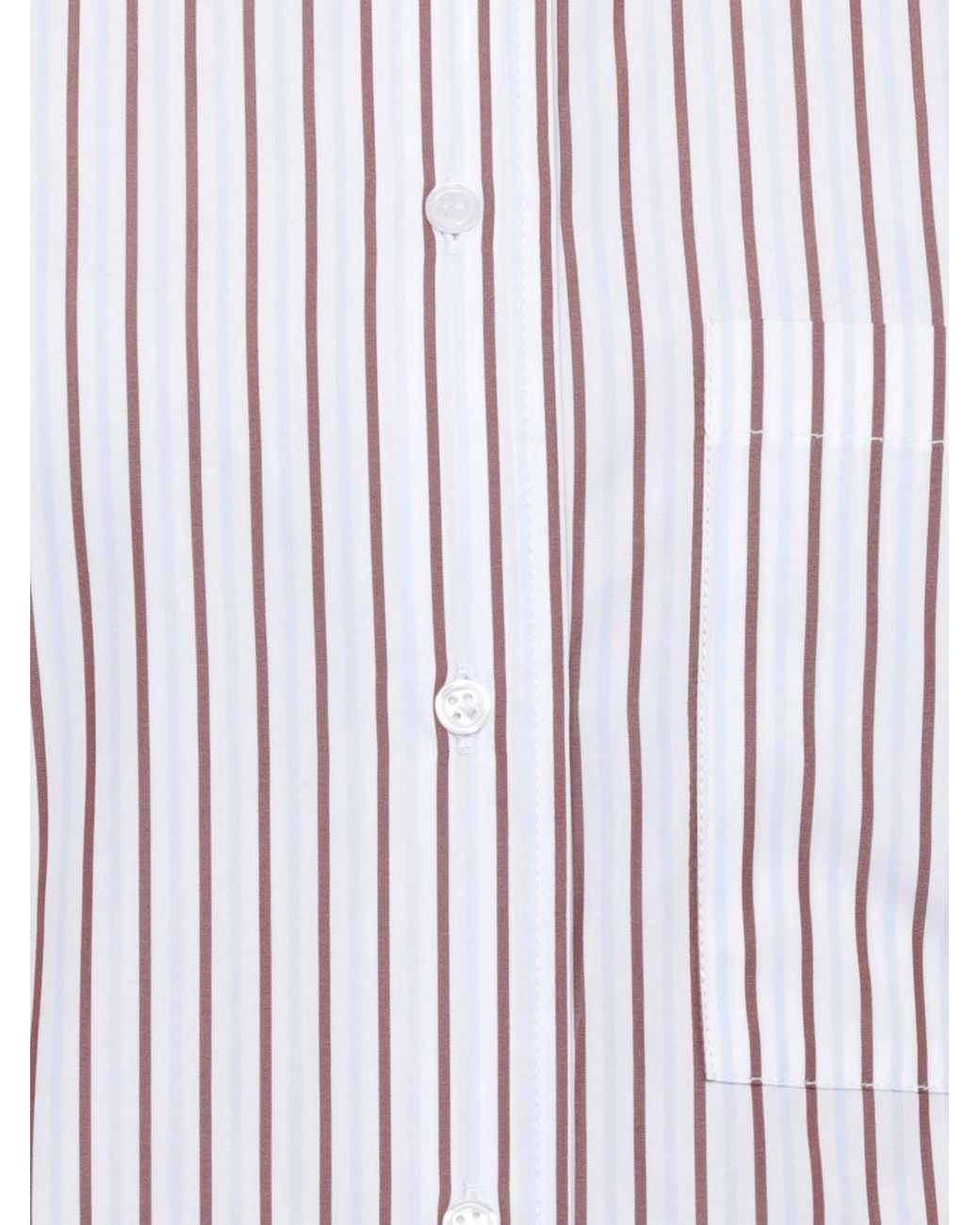 Loulou de Saison White Striped Cotton Shirt
