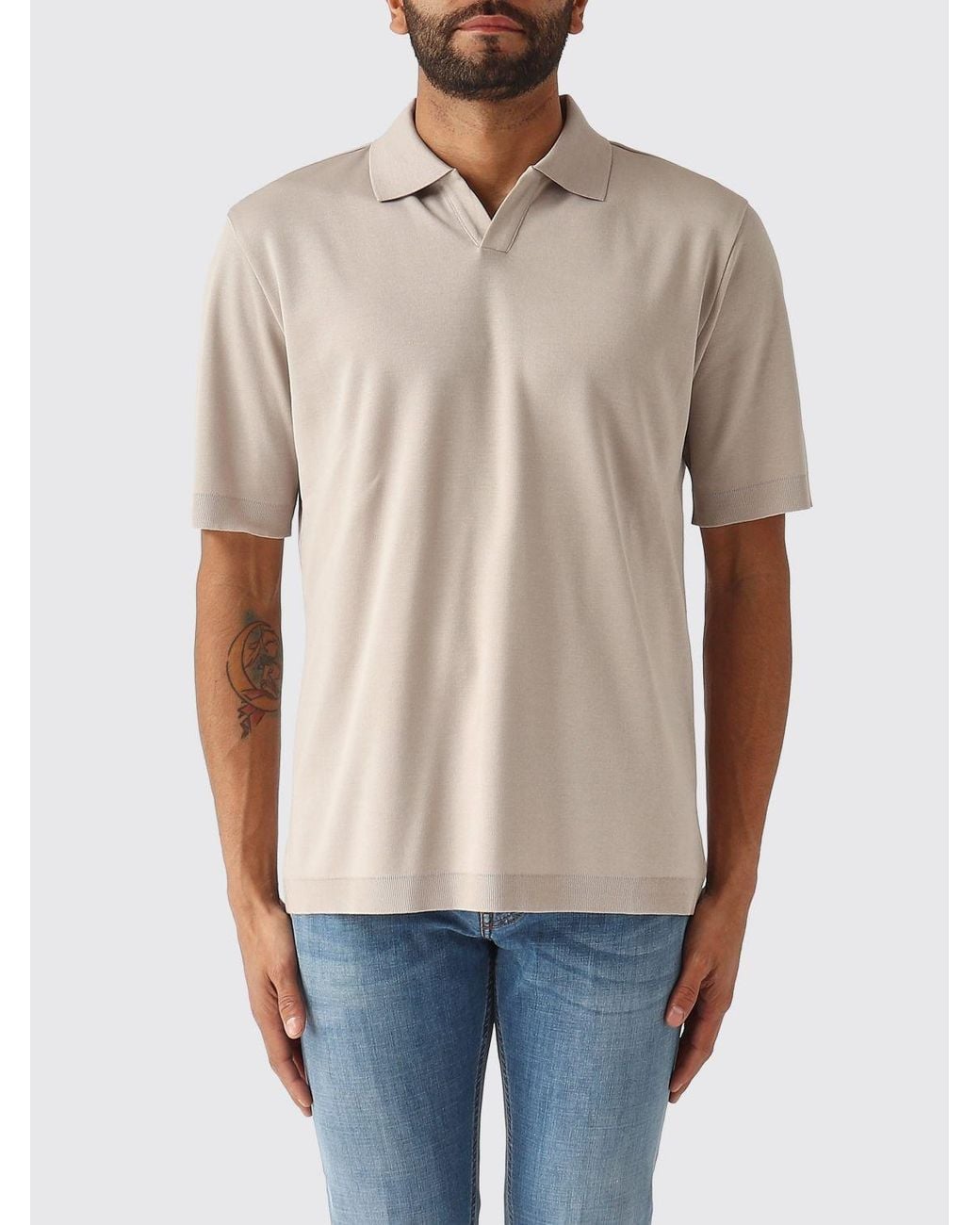 Herno Blue Short-Sleeved Polo Shirt for men