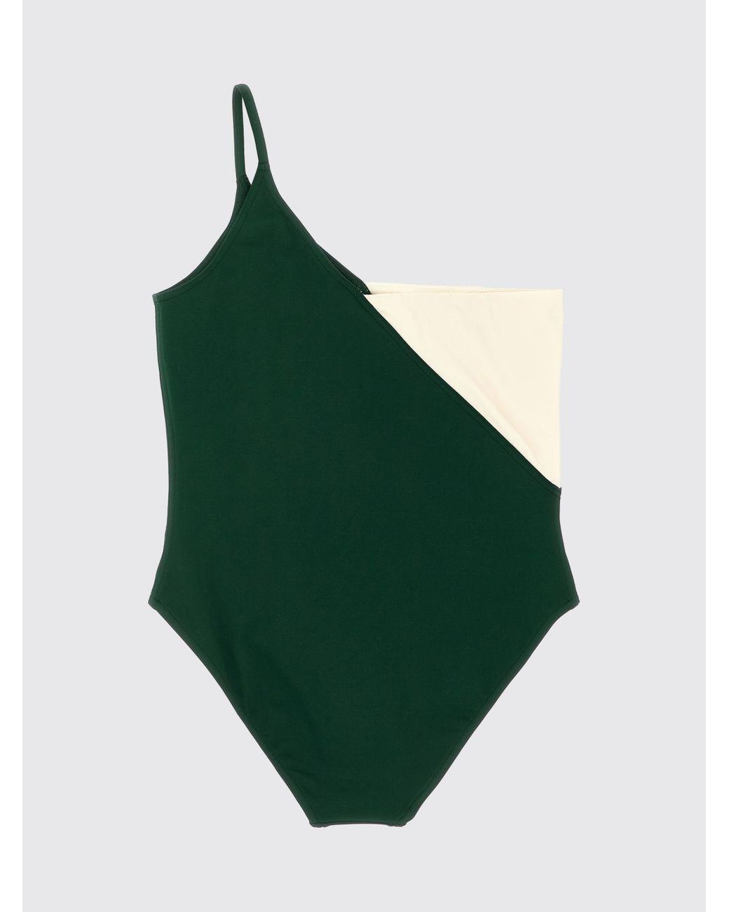 Eres Green One Shoulder One Piece Swimsuit