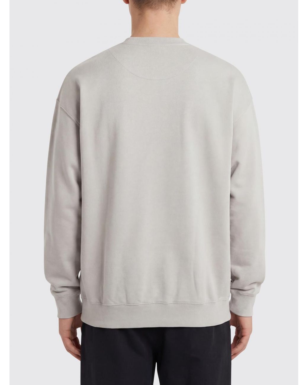 Y-3 Gray Cotton Crew Neck Sweatshirt for men