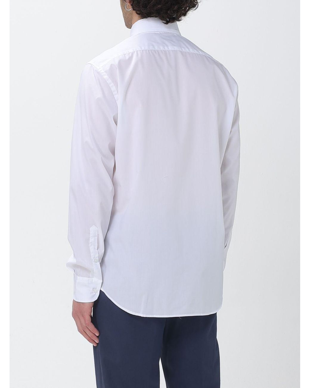 Brooksfield White Classic Cotton Poplin Shirt for men