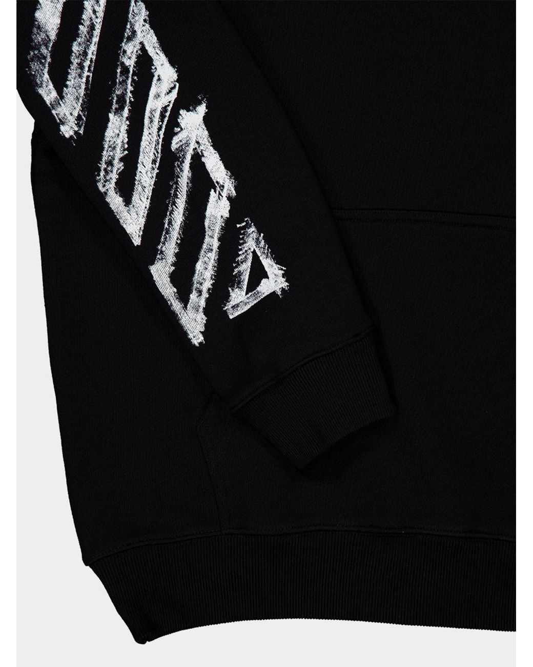 Off-White c/o Virgil Abloh Black Cotton Hoodie With Arrow Logo And Kangaroo Pocket for men