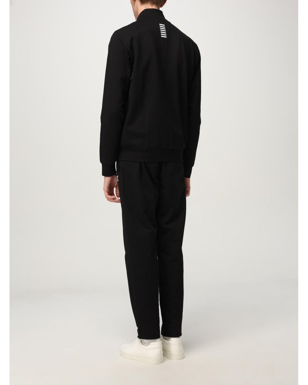 EA7 Black Zip-Throughs for men