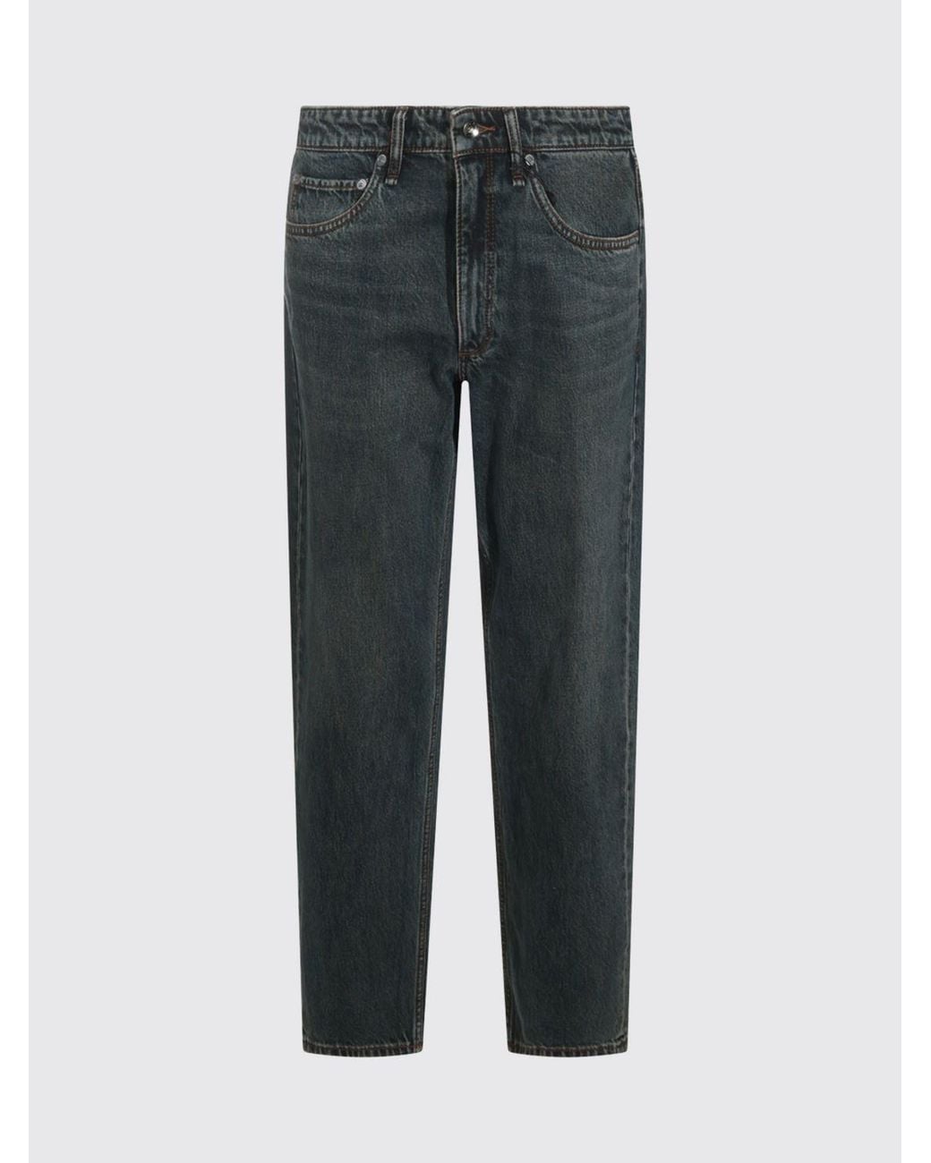 Rag & Bone Straight Fit Cotton Jeans With Five-Pocket Design in Black ...