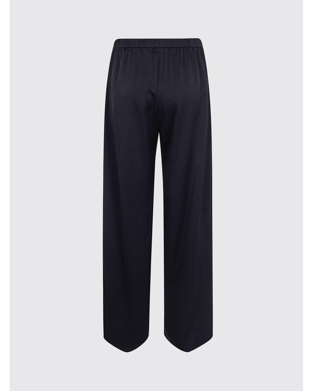 By Malene Birger Blue Palazzo Jersey Trousers With Elasticated Waist And Wide Leg