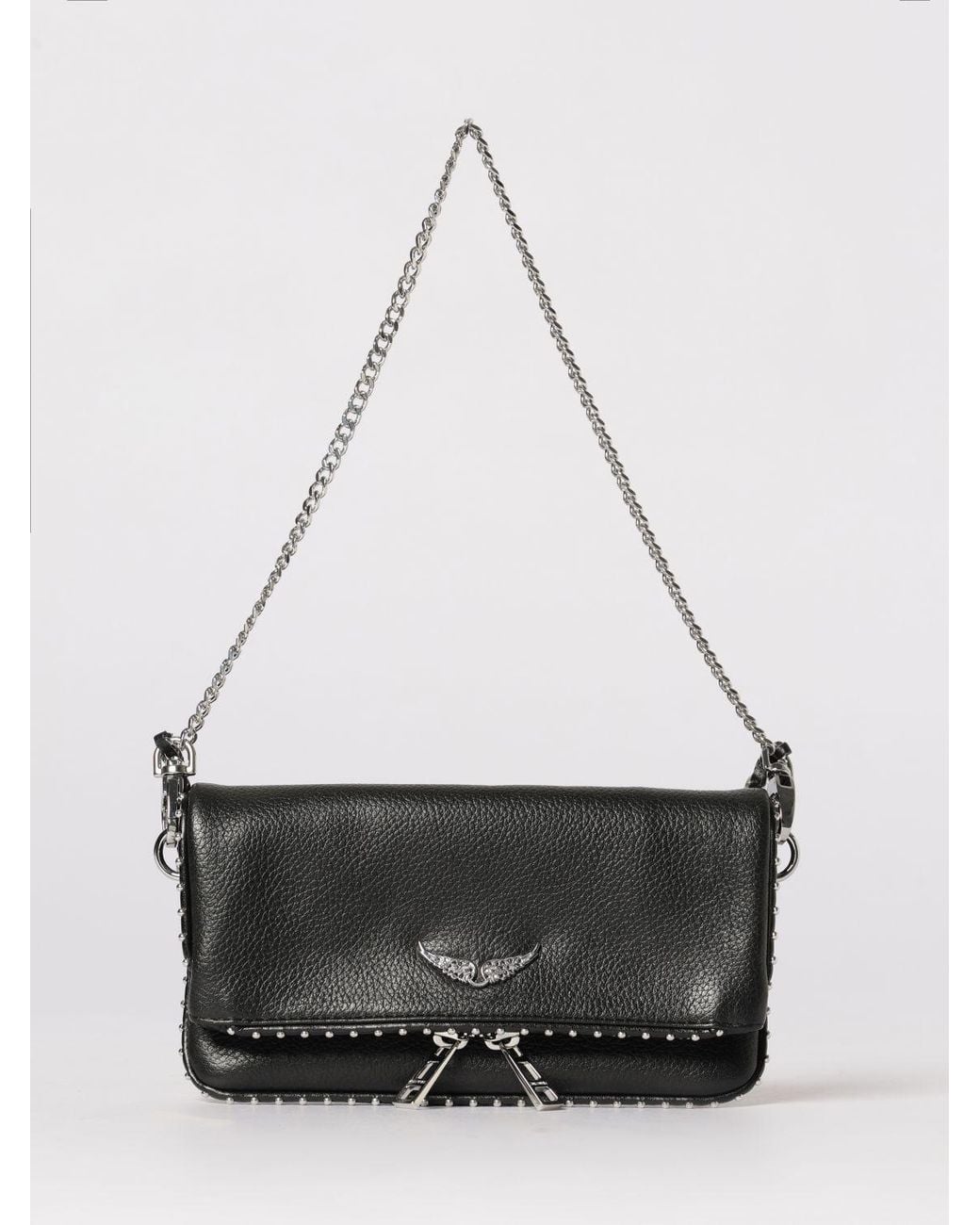 Zadig & Voltaire Gray Zadig &Amp Voltaire Rock Nano Grained Leather Pouch