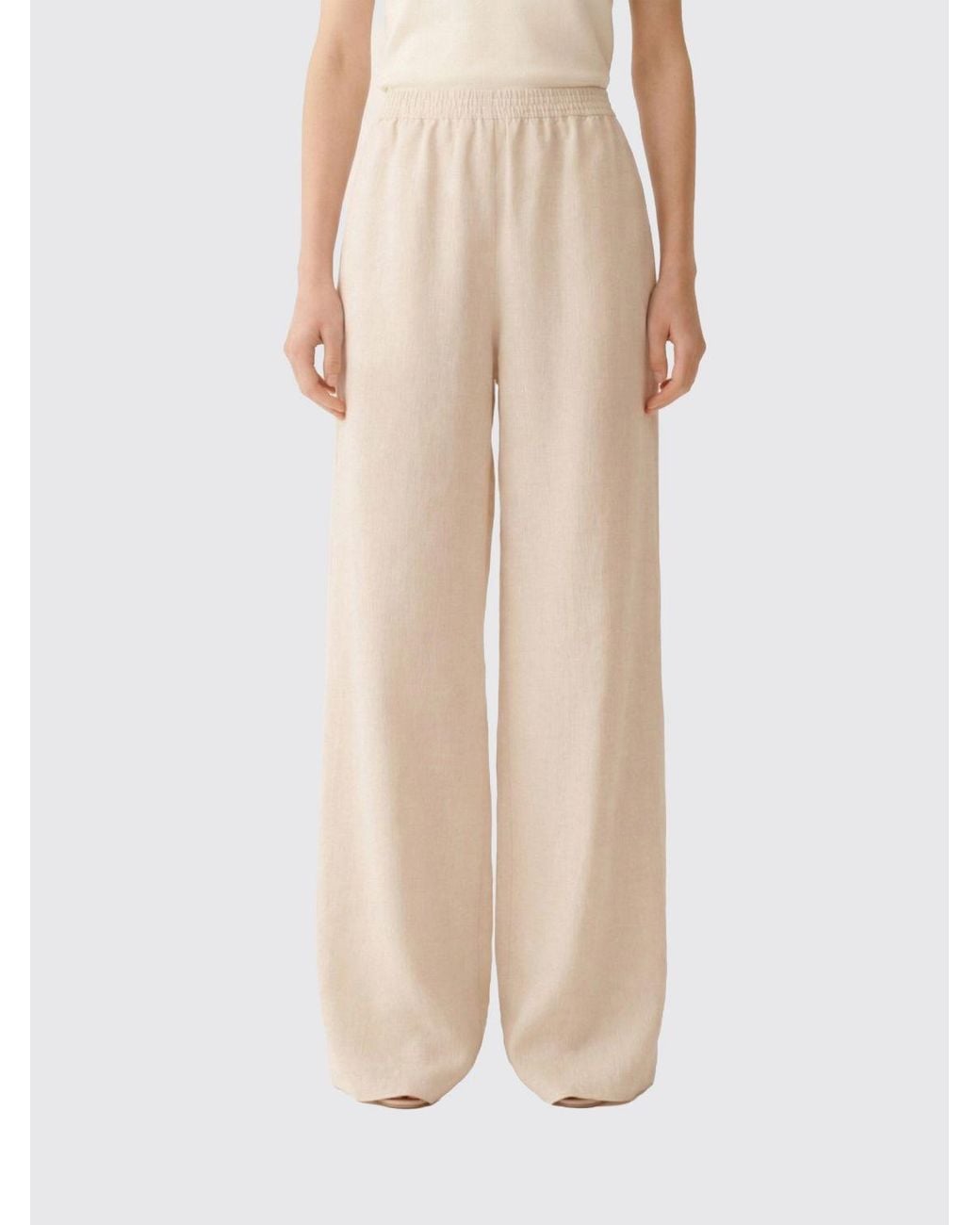 Fabiana Filippi Natural Linen Palazzo Trousers