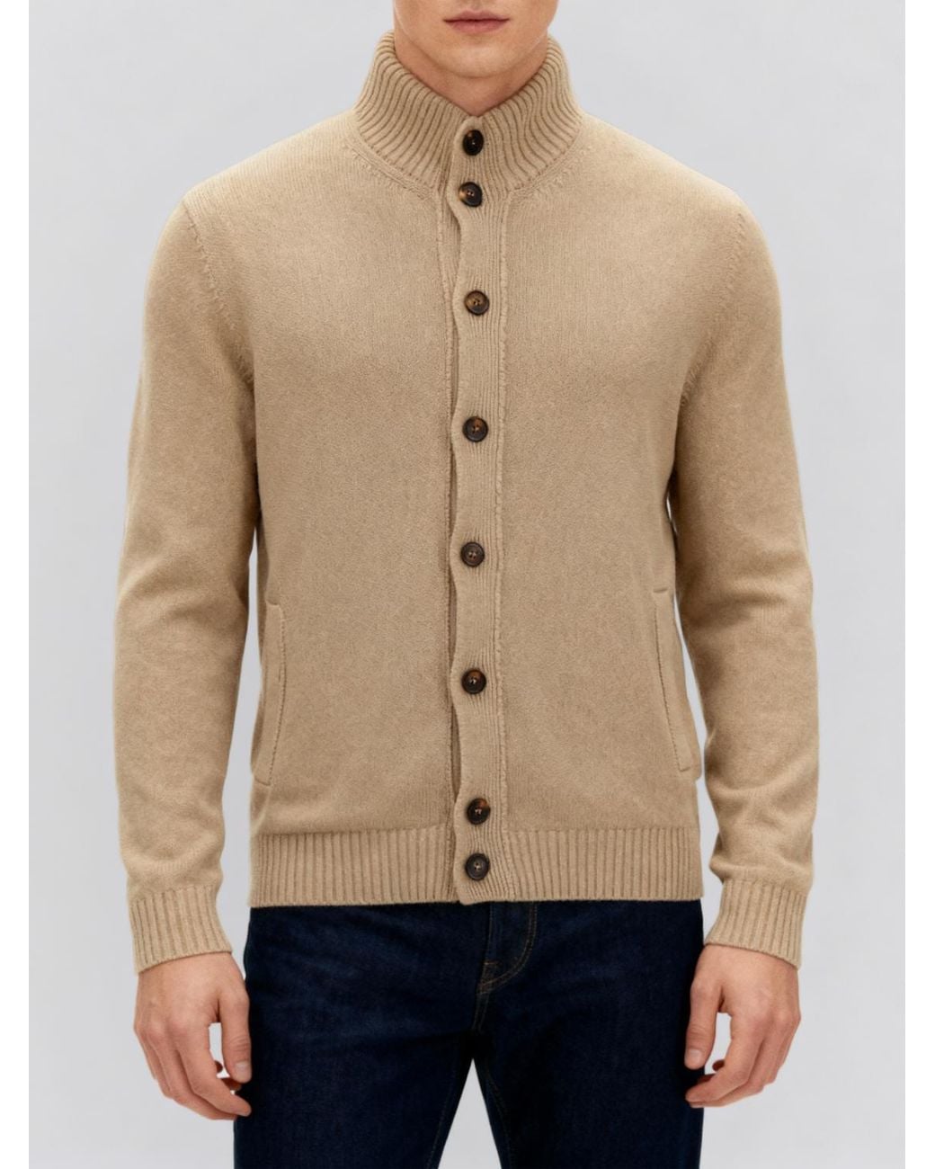 Zanone Natural Wool Turtleneck Sweater for men