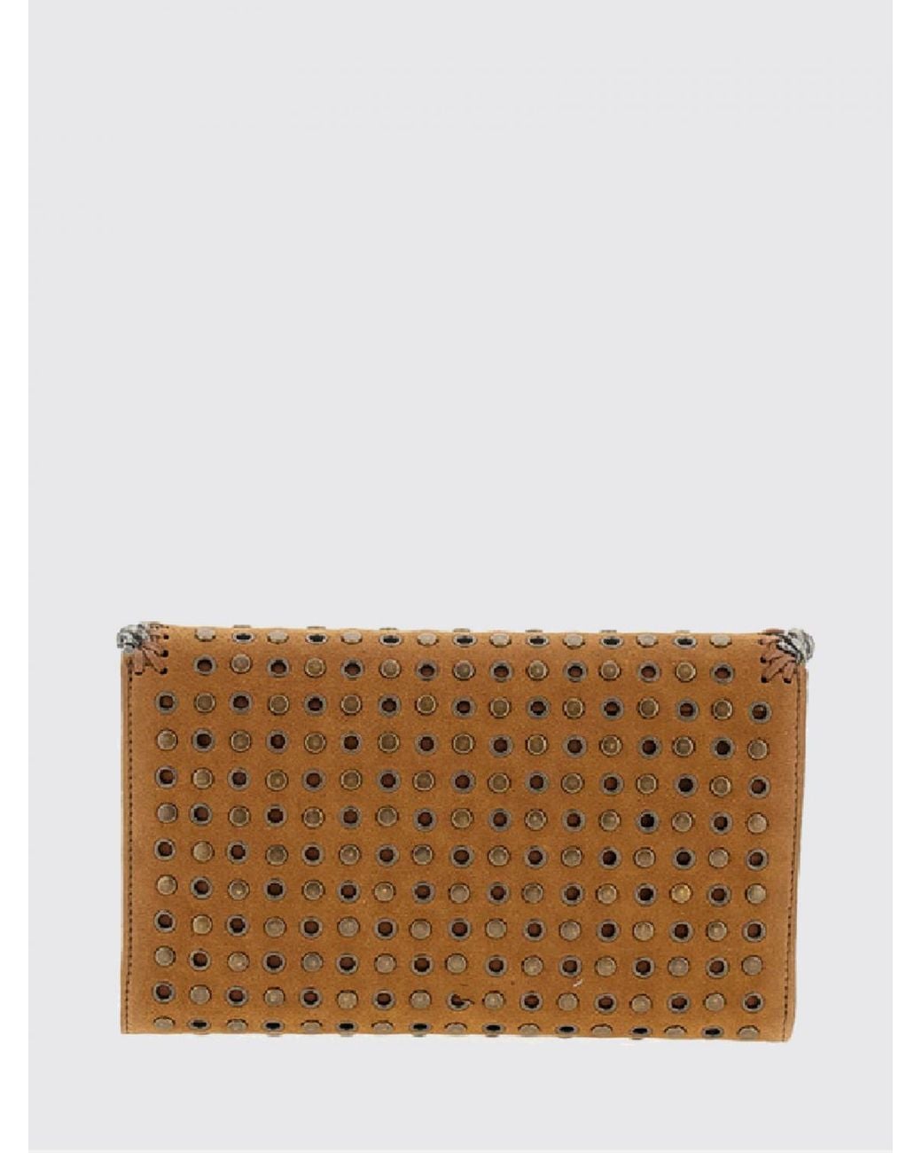 Stella McCartney Brown Falabella Alter Mat Wallet On Chain Mini Bag