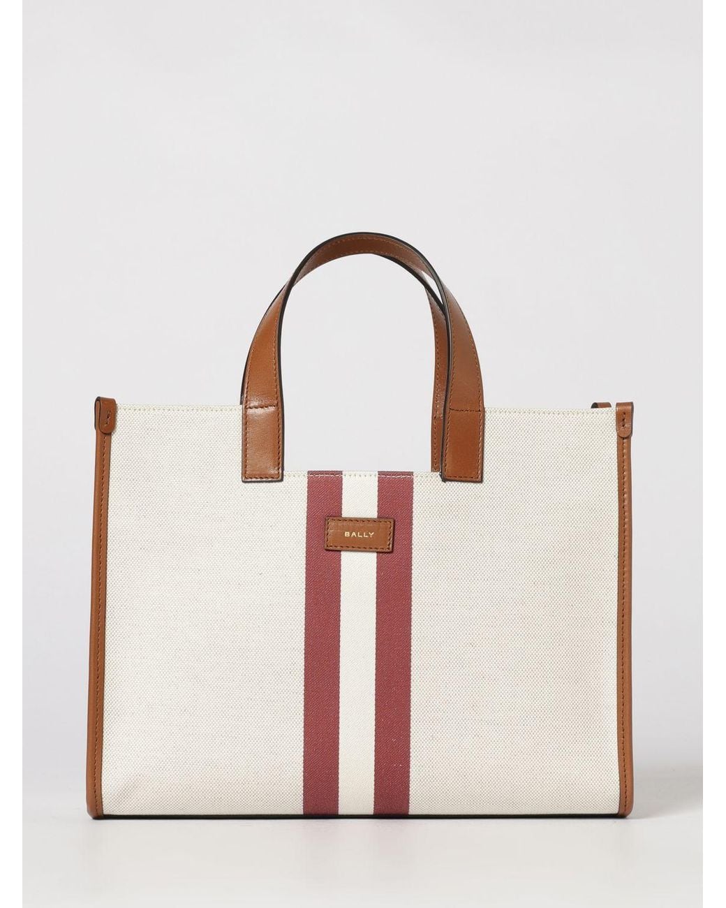 Bally Pink Cotton Canvas And Leather Bag