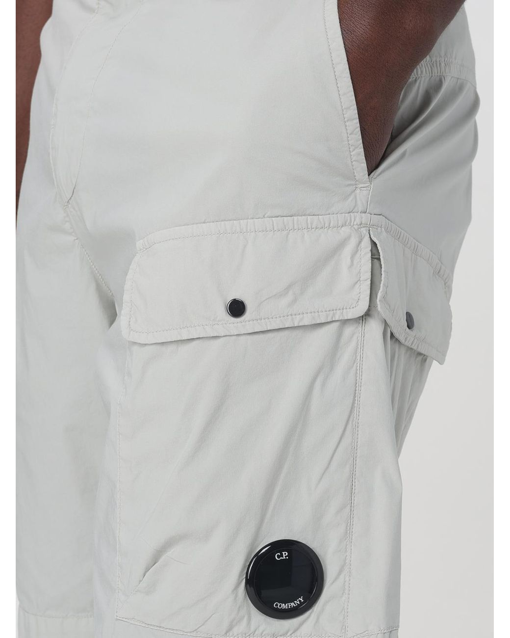 C P Company Gray Lightweight Cargo Shorts for men