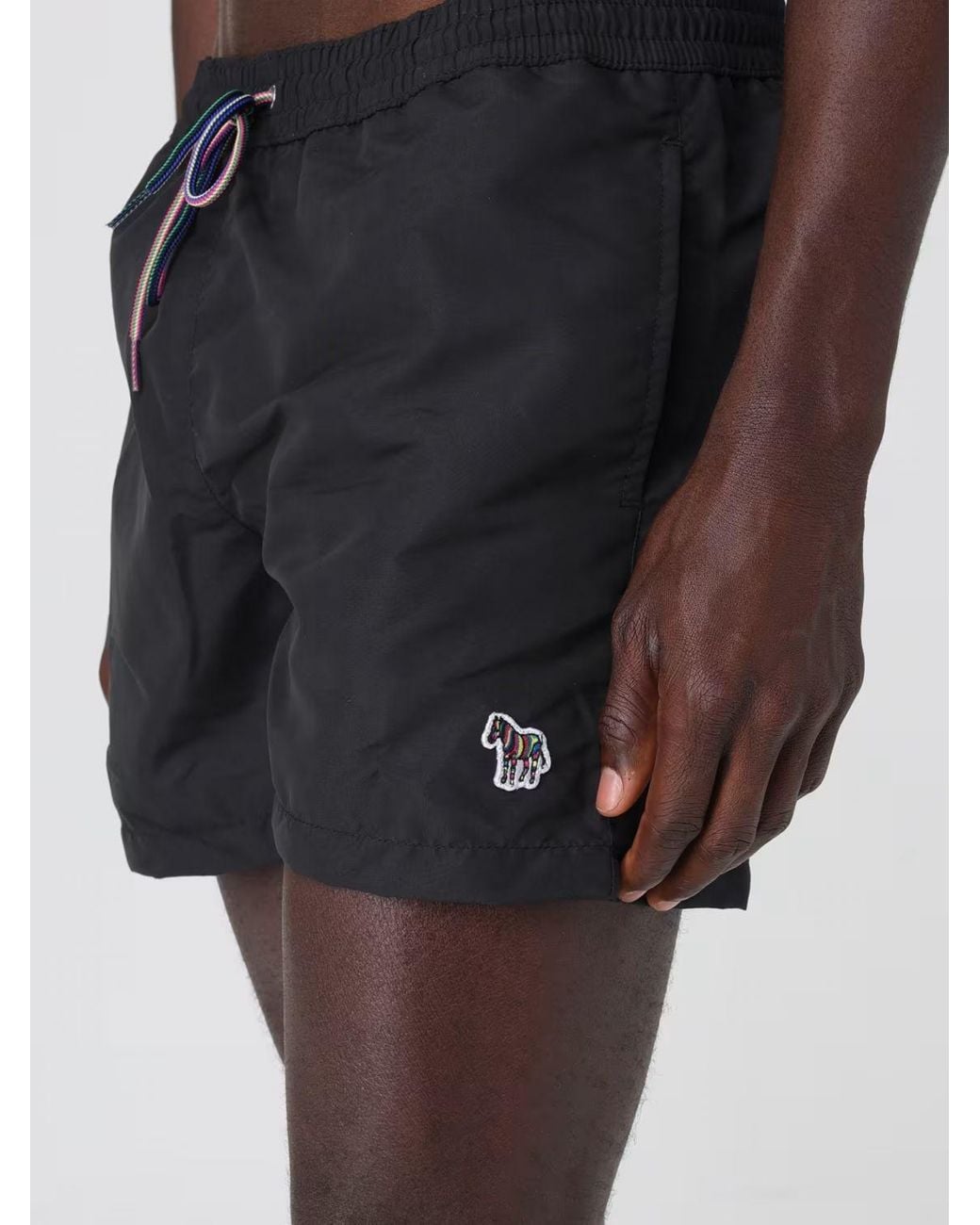 Paul Smith Blue Polyester Swimsuit With Drawstring for men