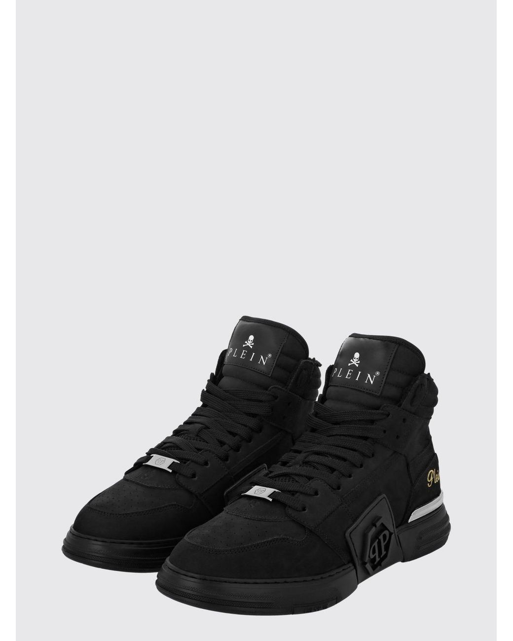 Philipp Plein Black Phantom Kick$ Hi-Top Sneakers for men