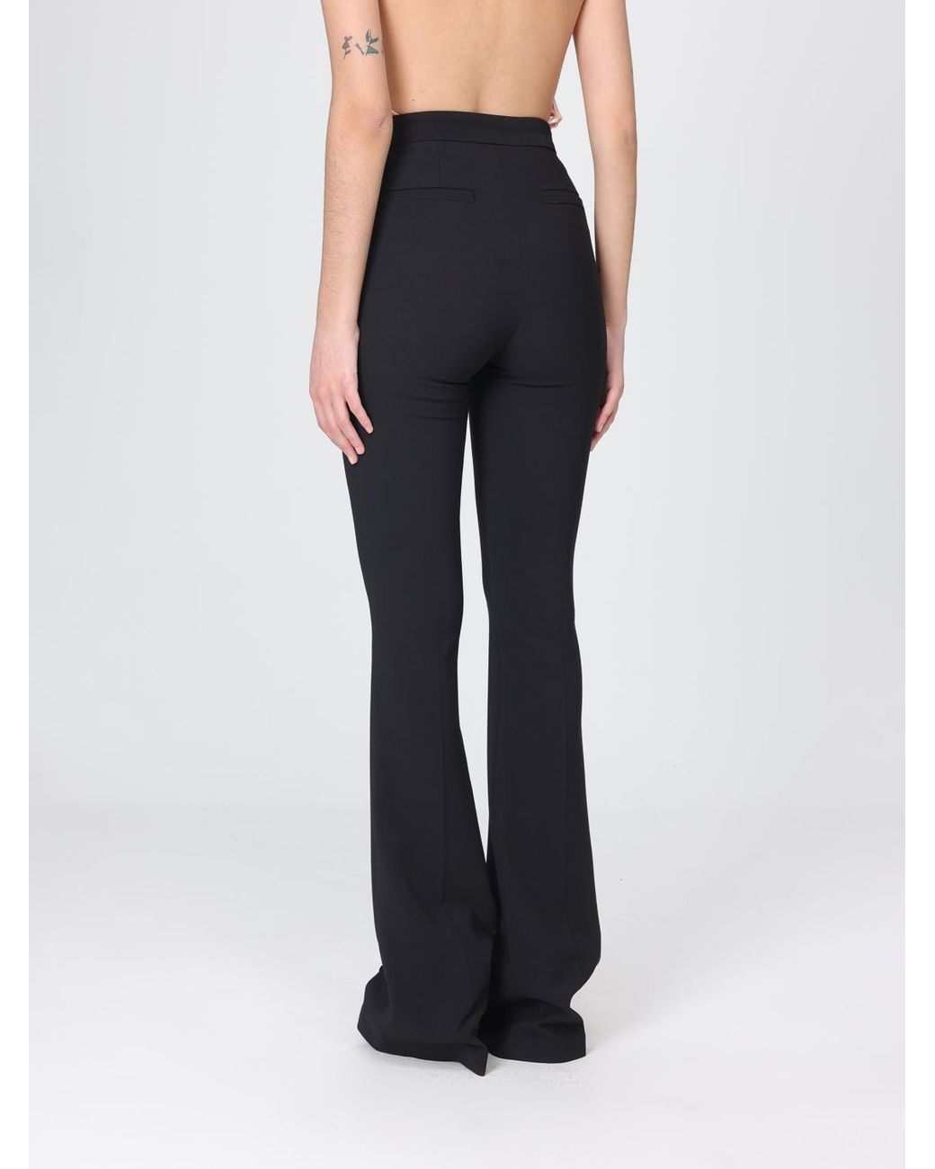 Elisabetta Franchi Blue Crepe Trousers
