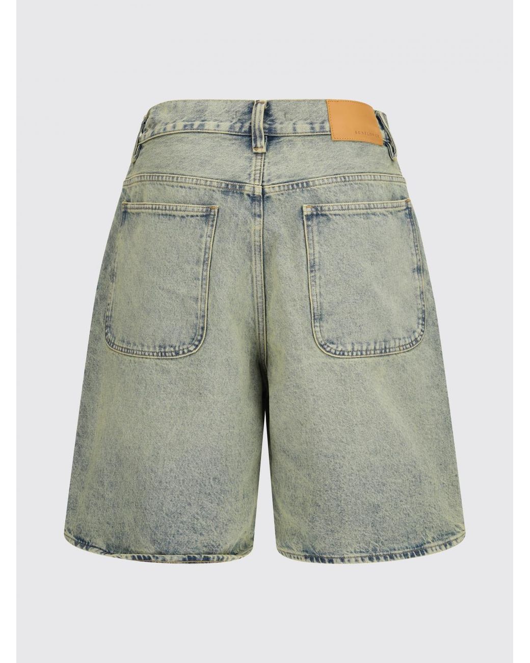 sunflower Natural 5-Pocket Cotton Denim Knee-Length Shorts for men