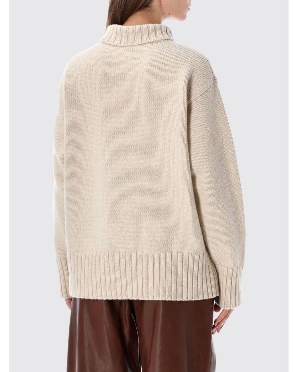 Rohe Natural Dropped-Shoulder Wool And Cashmere Turtleneck Jumper