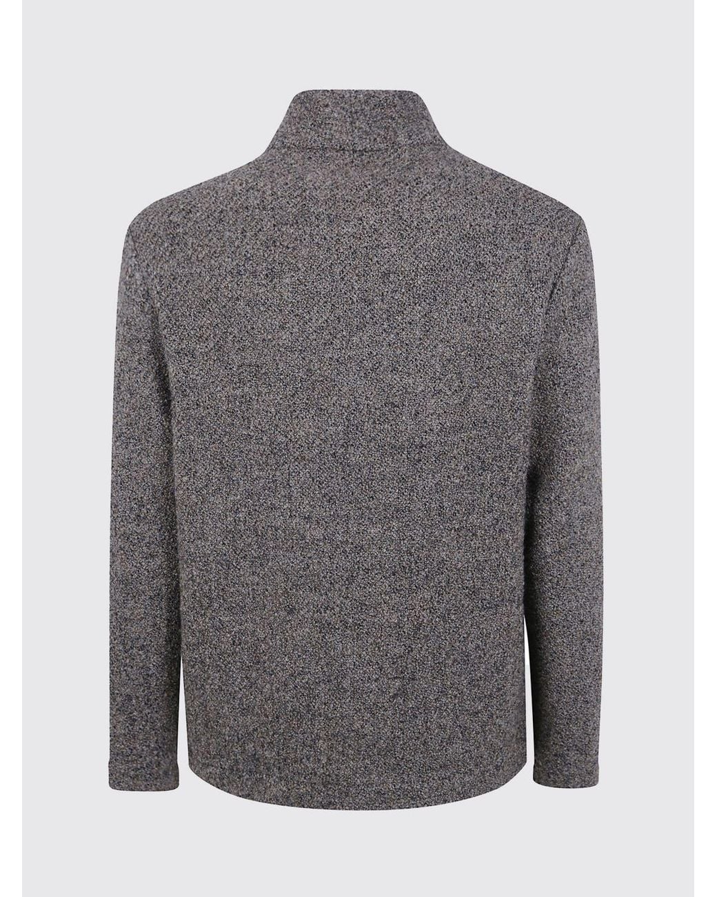 Emporio Armani Gray Single-Breasted Virgin Wool And Linen Blend Blazer With Patch Pockets for men