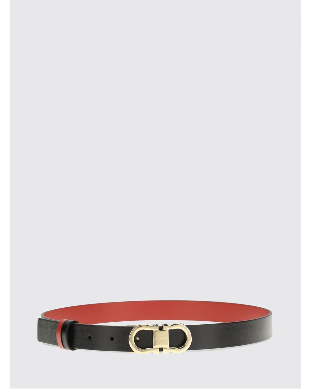Ferragamo Black Reversible Gancini Leather Belt