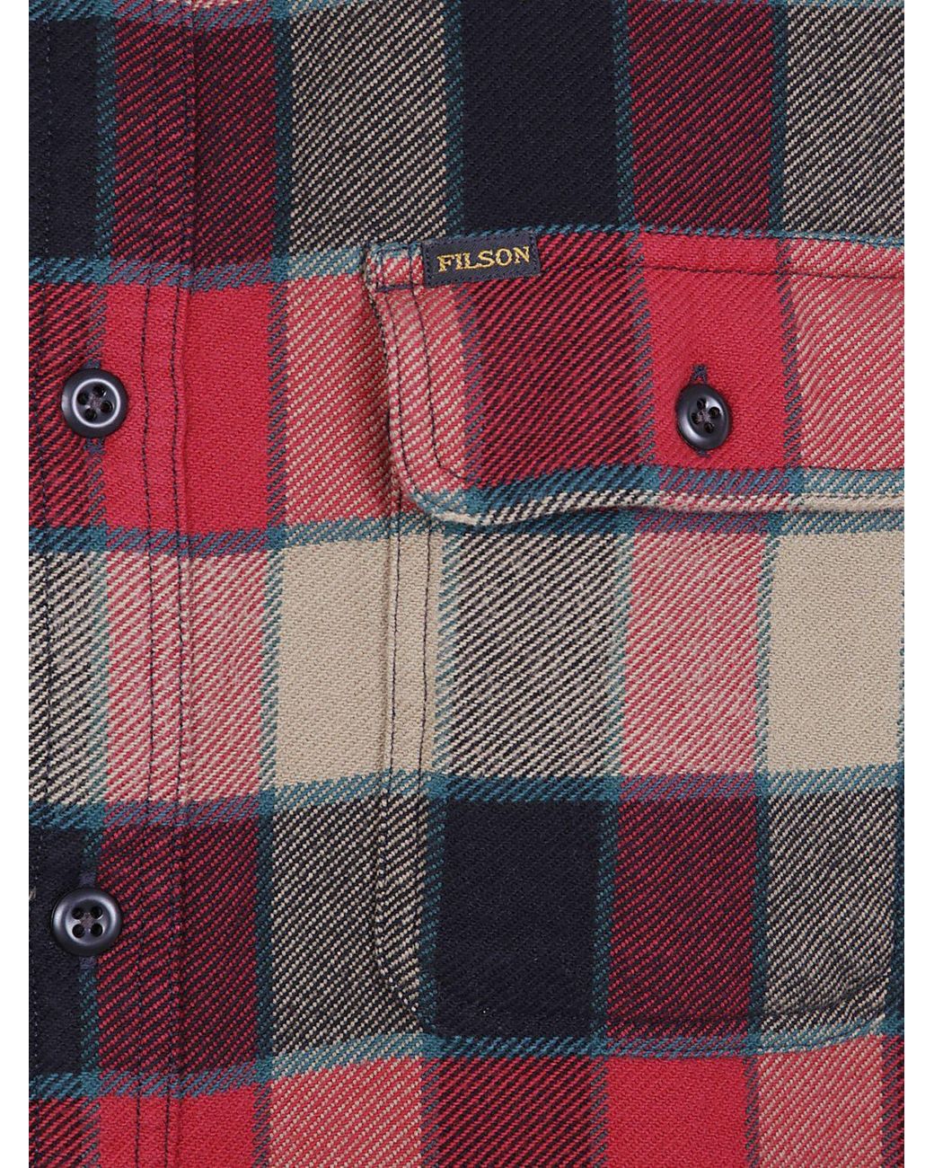 Filson Red Long-Sleeve Check Shirt for men