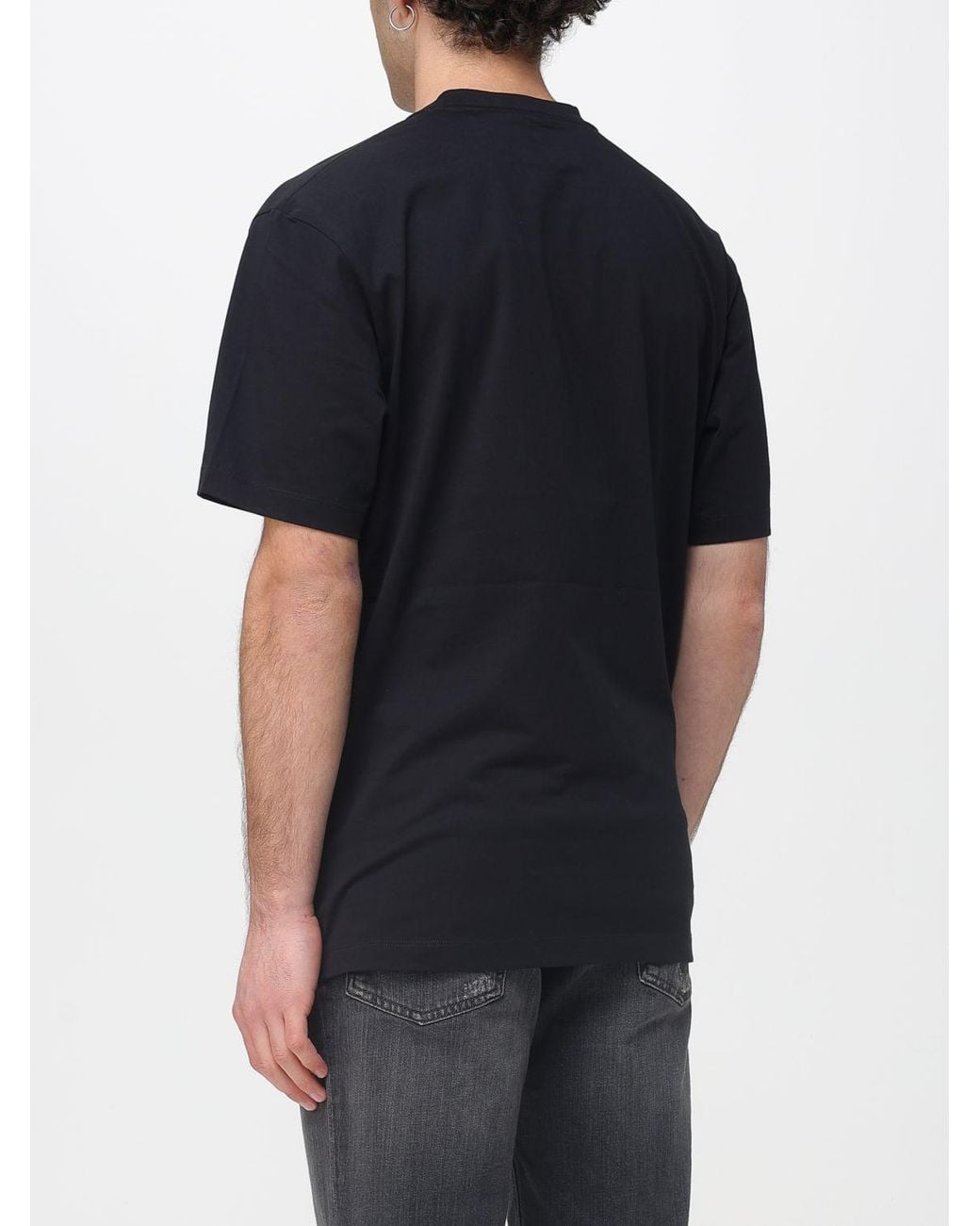 Y-3 Black Cotton T-Shirt With Logo for men