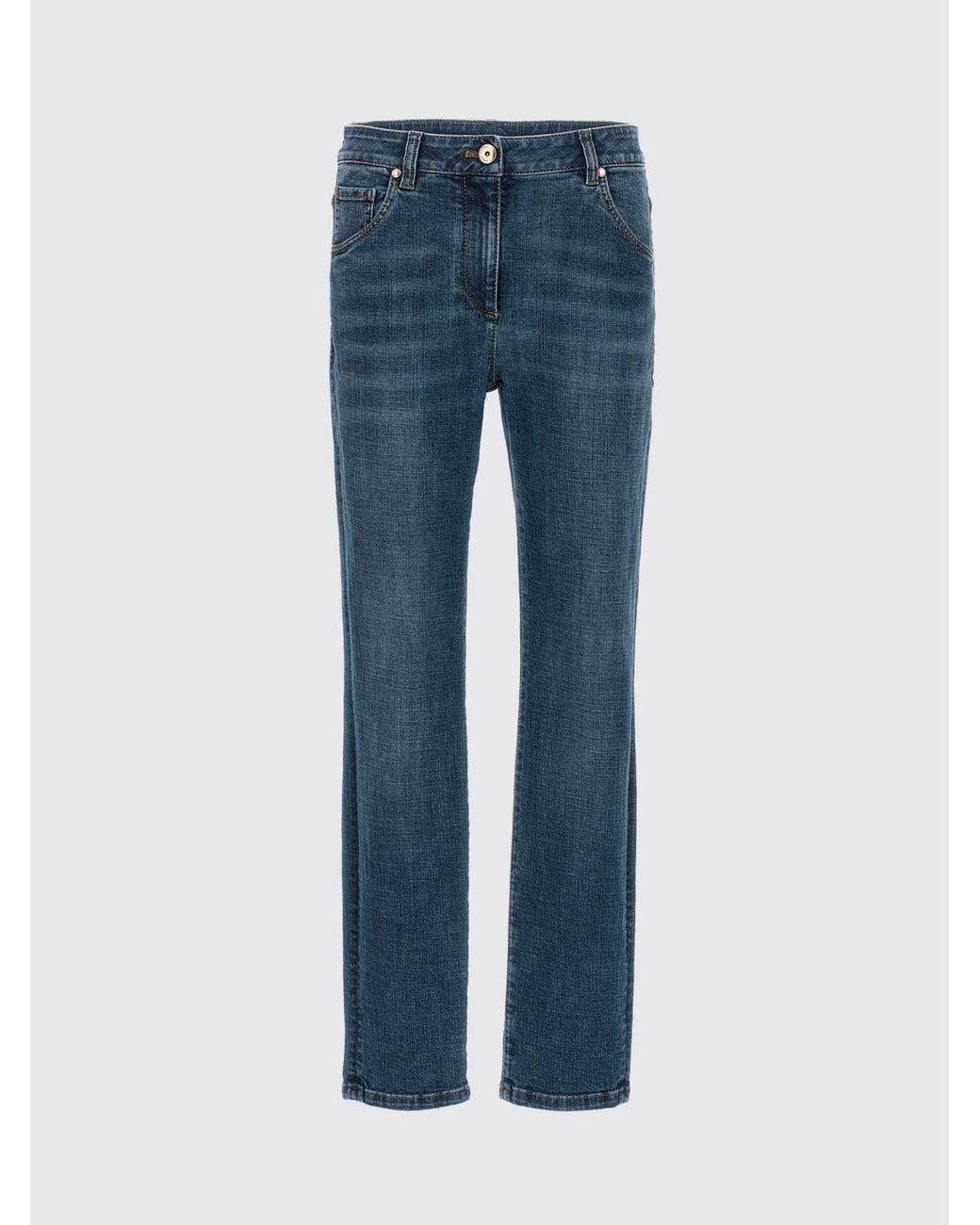 Brunello Cucinelli Blue Low-Rise Skinny Jeans