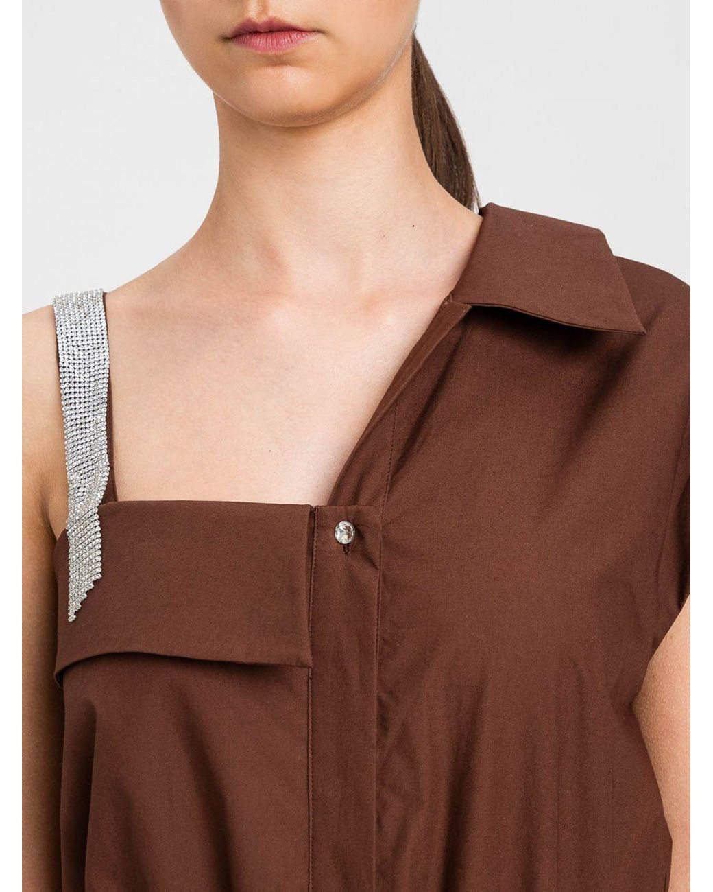 Twinset Brown Cotton Jumpsuit