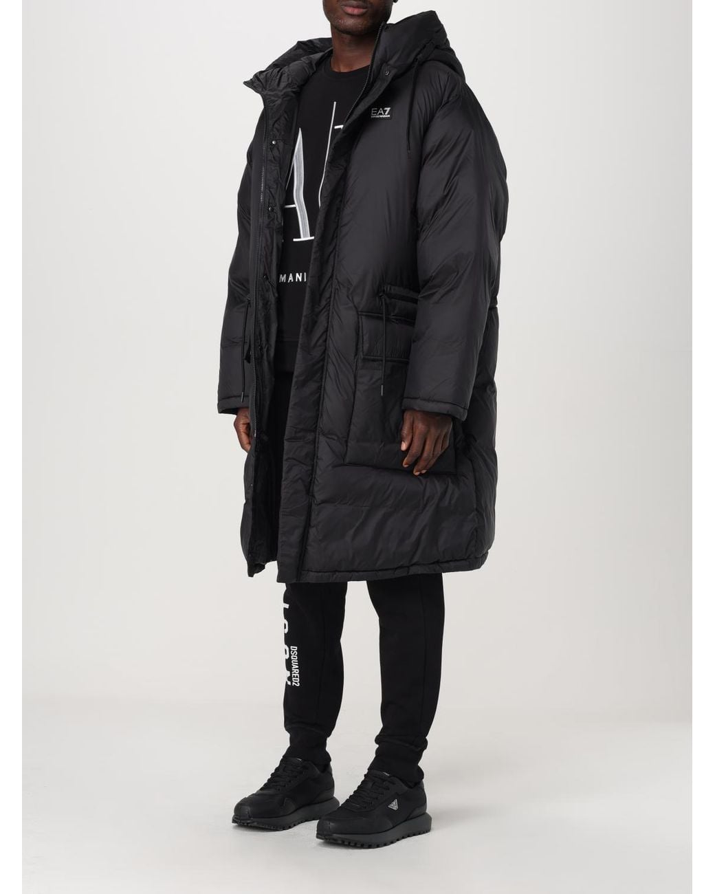 EA7 Black Jacket for men