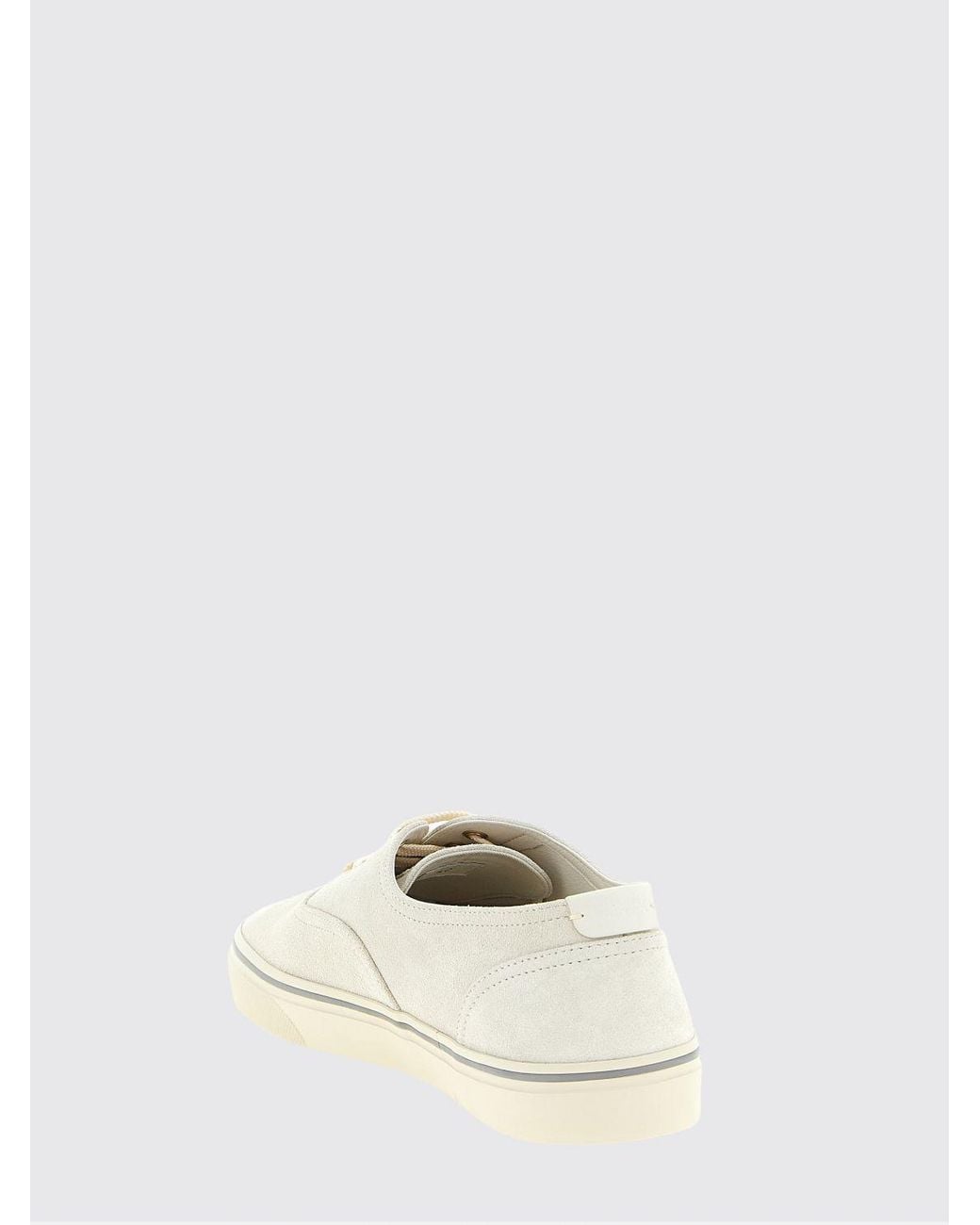 Brunello Cucinelli Natural Suede Low-Top Sneakers for men