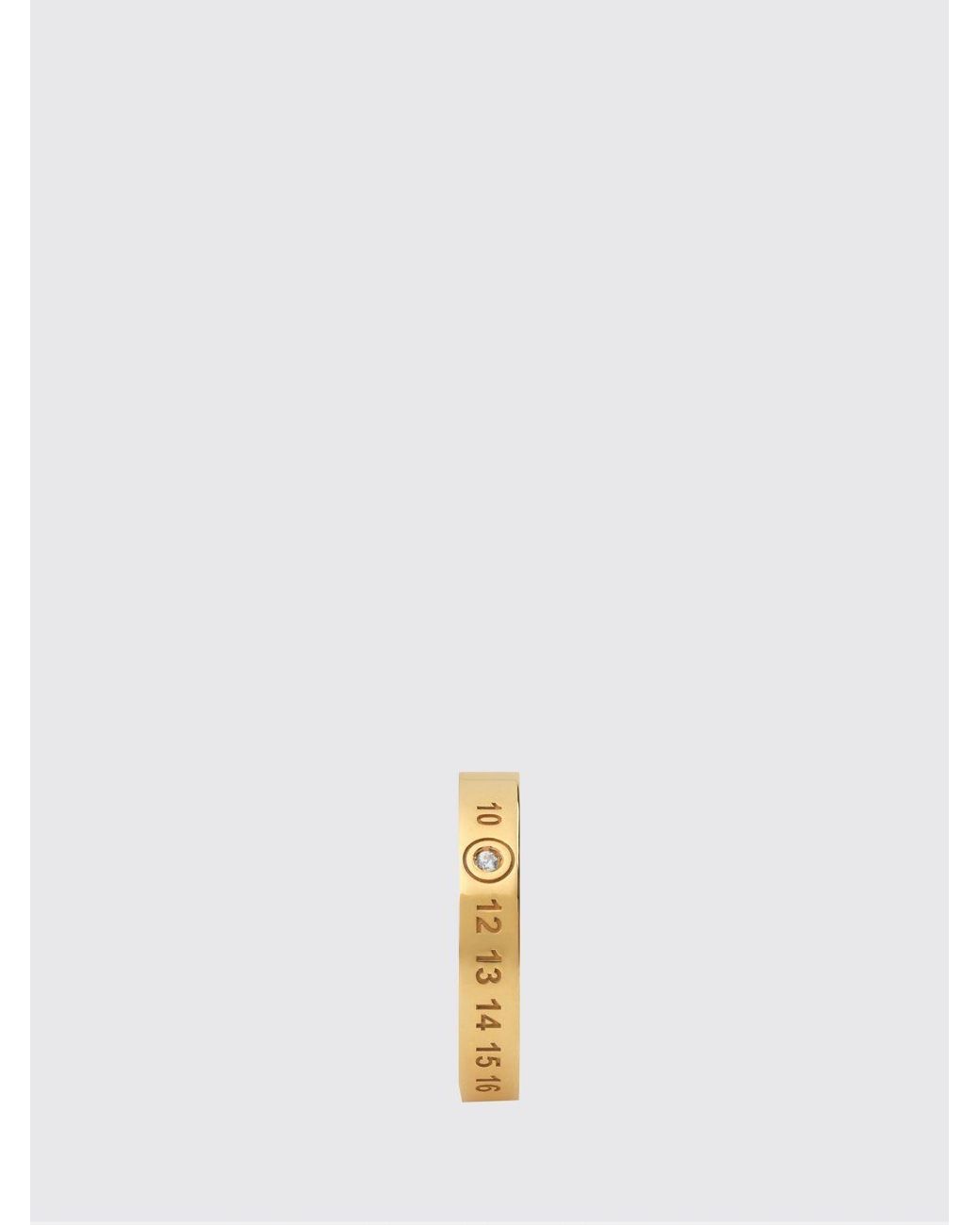 Maison Margiela Metallic Numeric Crystal-Embellished Band Ring