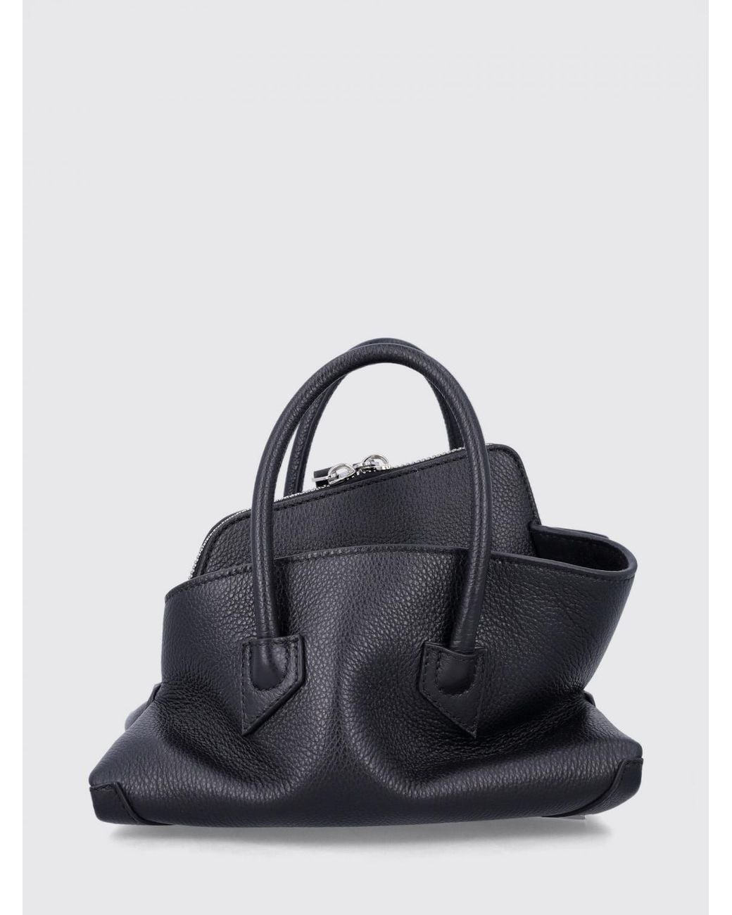 The Attico Blue La Passeggiata Hammered Leather Mini Handbag