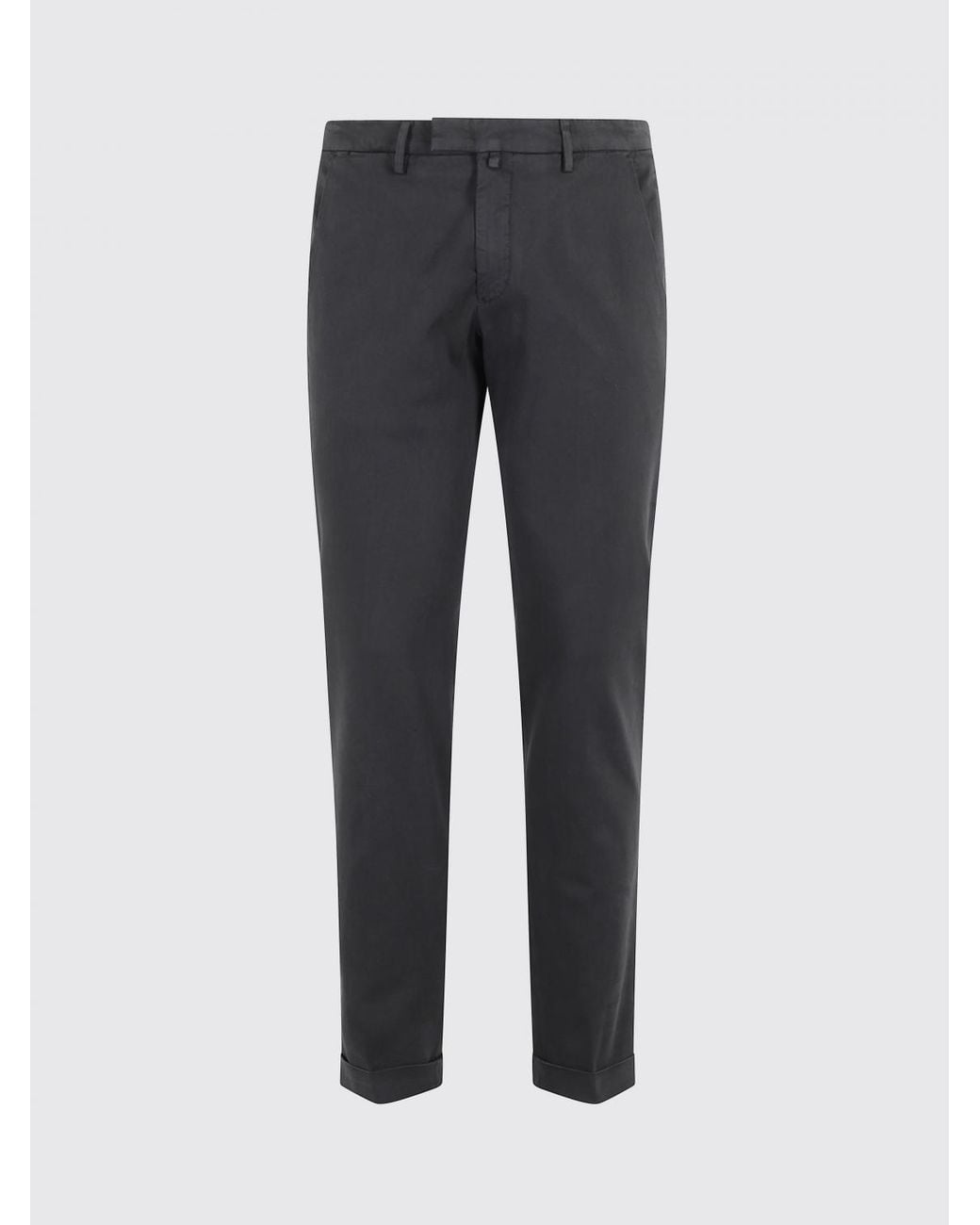 Briglia 1949 Blue Slim Fit Pleated Cotton Tailored Trousers for men