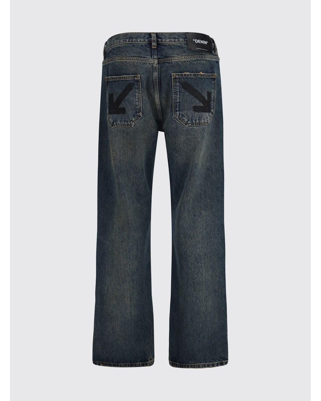 Off-White c/o Virgil Abloh Blue Mid-Rise Straight Jeans for men
