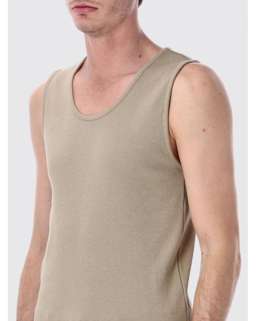 Lemaire Natural Stretch Cotton And Linen Tank Top for men