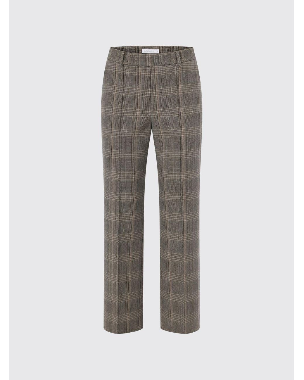 Patrizia Pepe Gray Prince Of Wales Slim Fit Chino Trousers