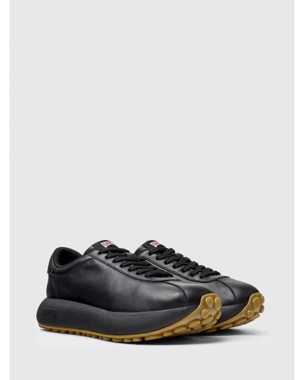 Camper Black Pelotas Athens Leather Sneakers