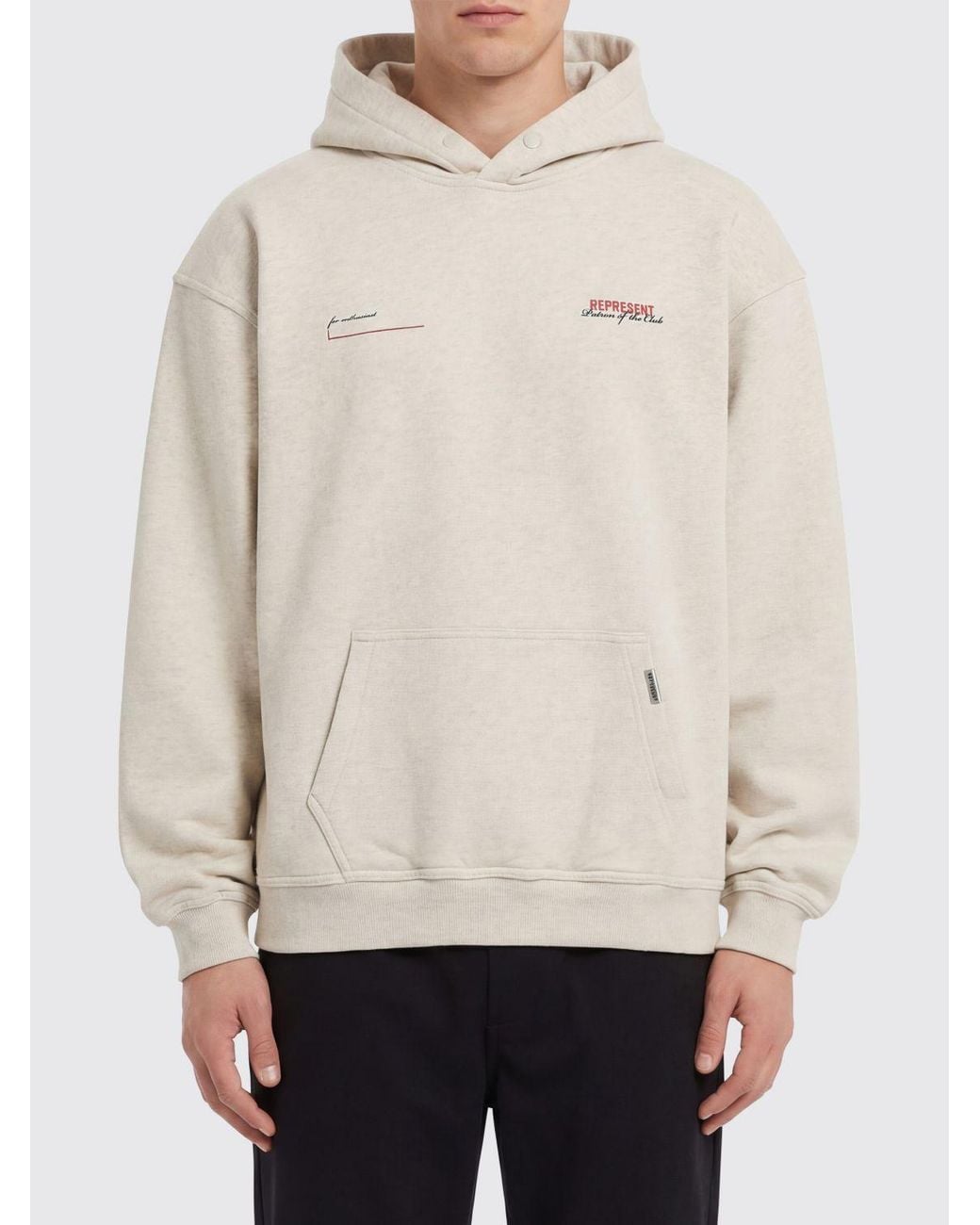 Represent Natural Cotton Logo Hoodie for men