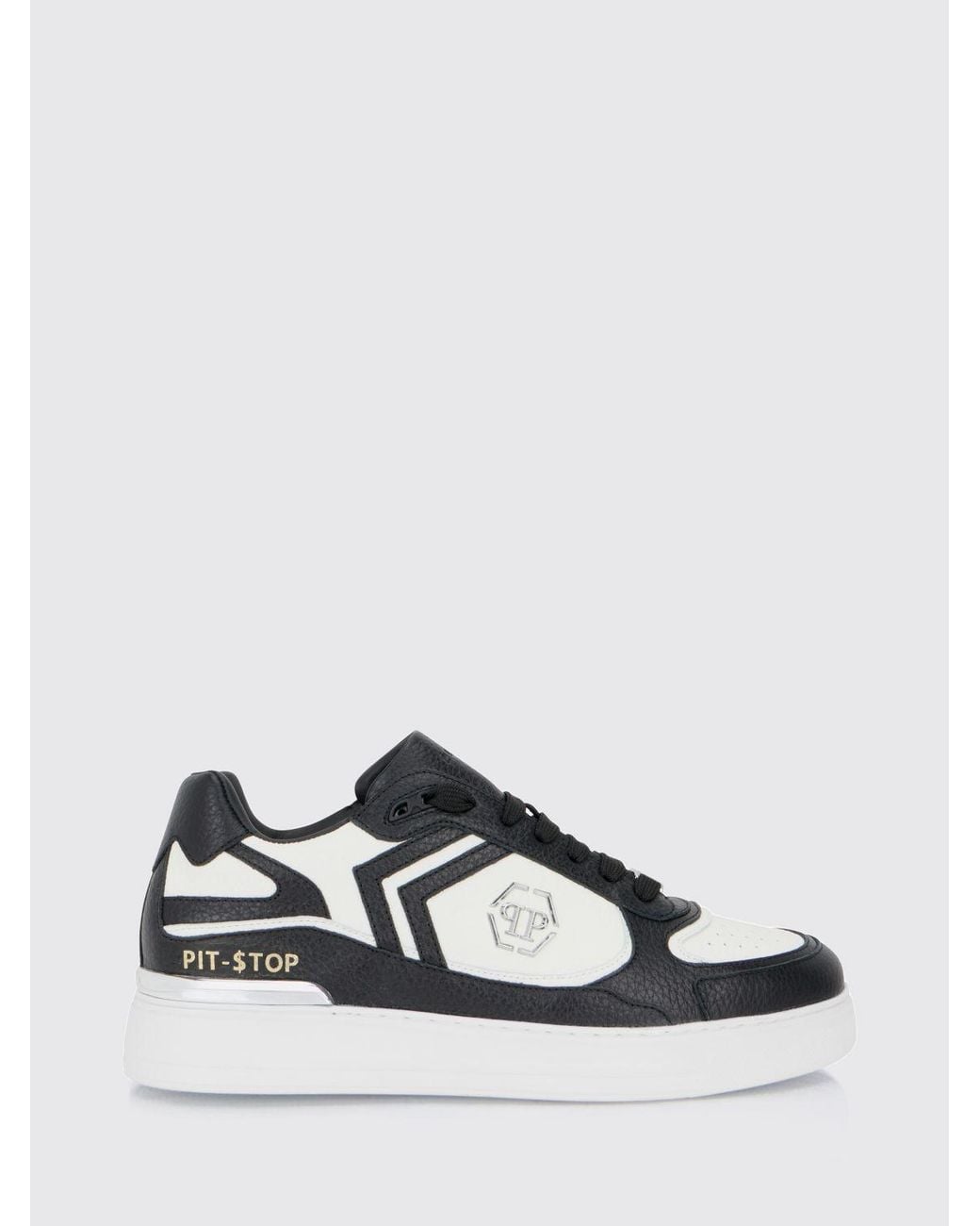 Philipp Plein Multicolor Pit-$Top Monogram Leather Low-Top Trainers With Hexagon Logo for men