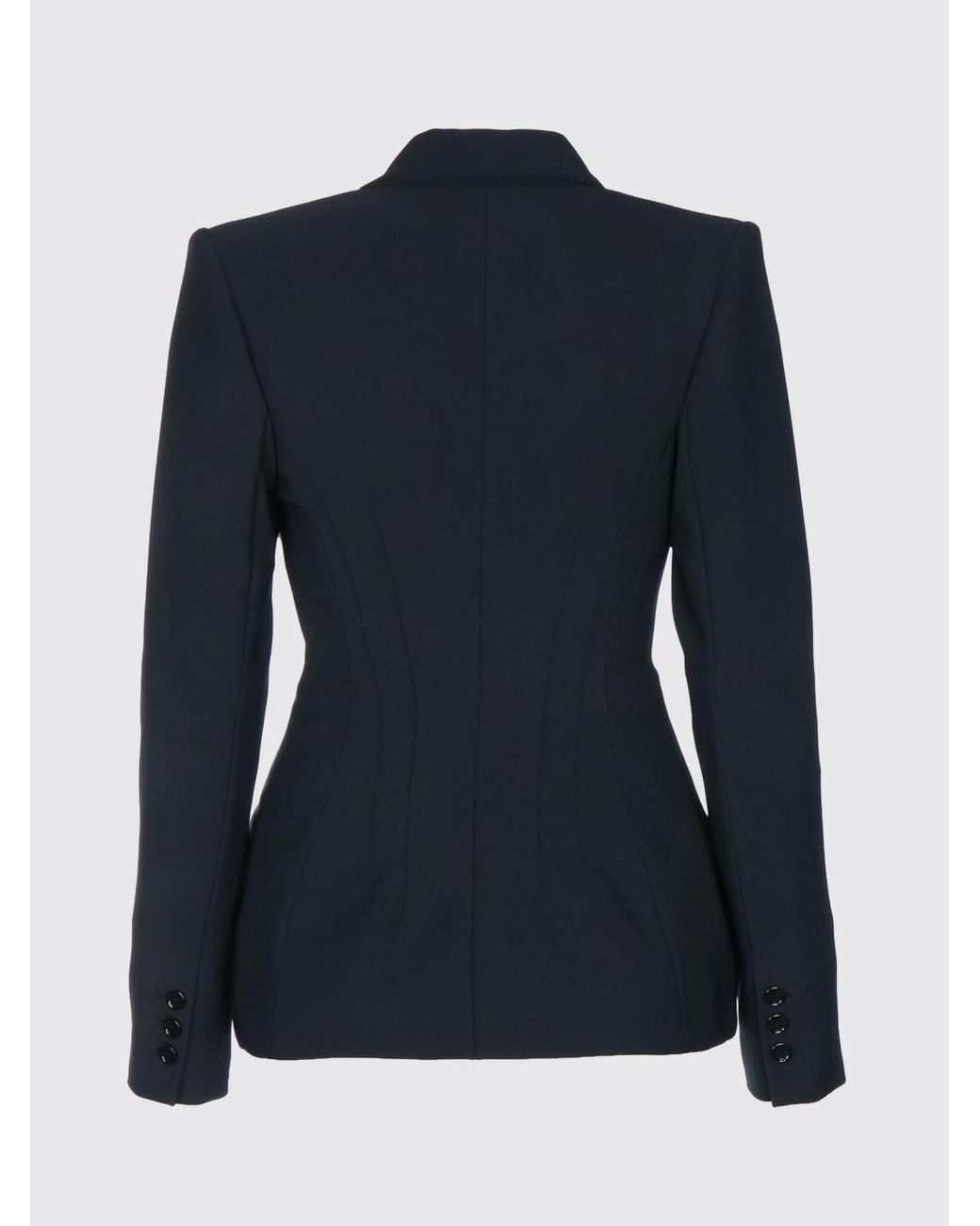 Elisabetta Franchi Blue Slim Fit Cropped Double-Breasted Crêpe Blazer