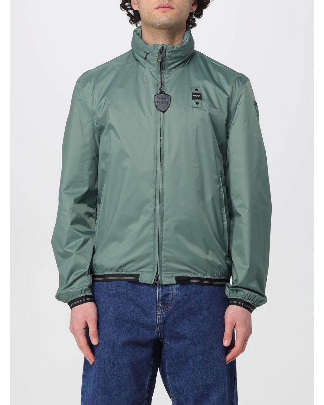 Blauer Green Polyester Bomber Jacket for men