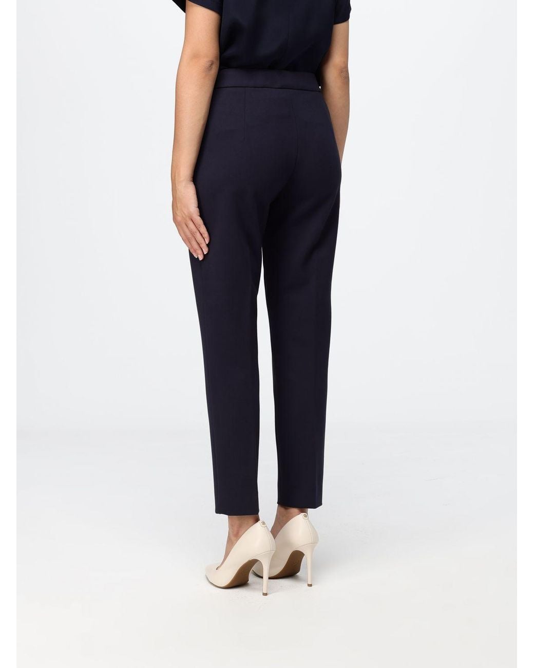 Max Mara Blue Pegno Slim Fit Chino Trousers