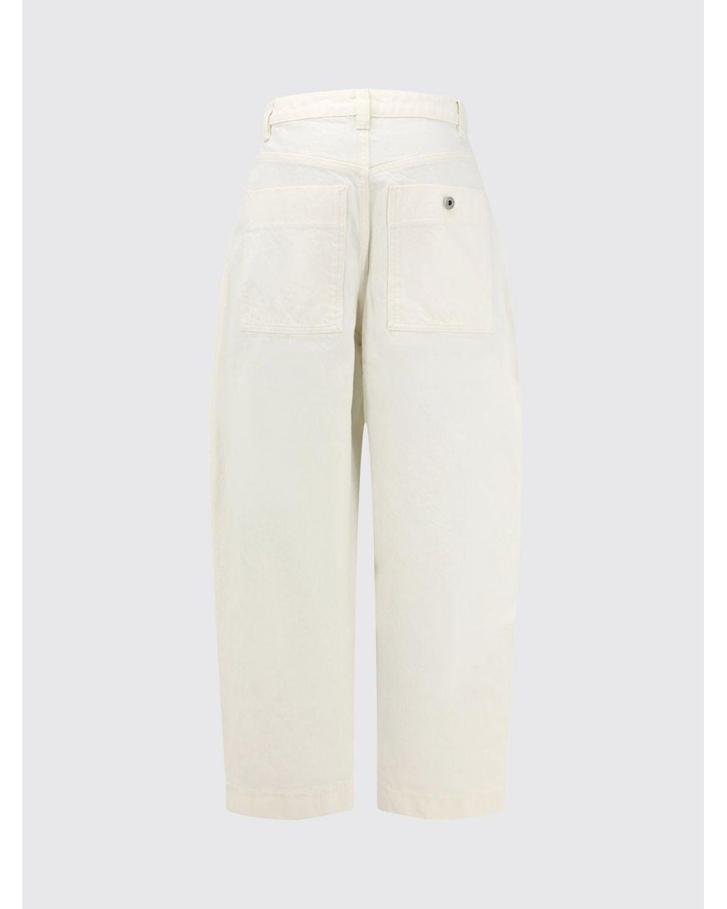 Soeur White Mid-Rise Straight-Leg Pure Cotton Trousers