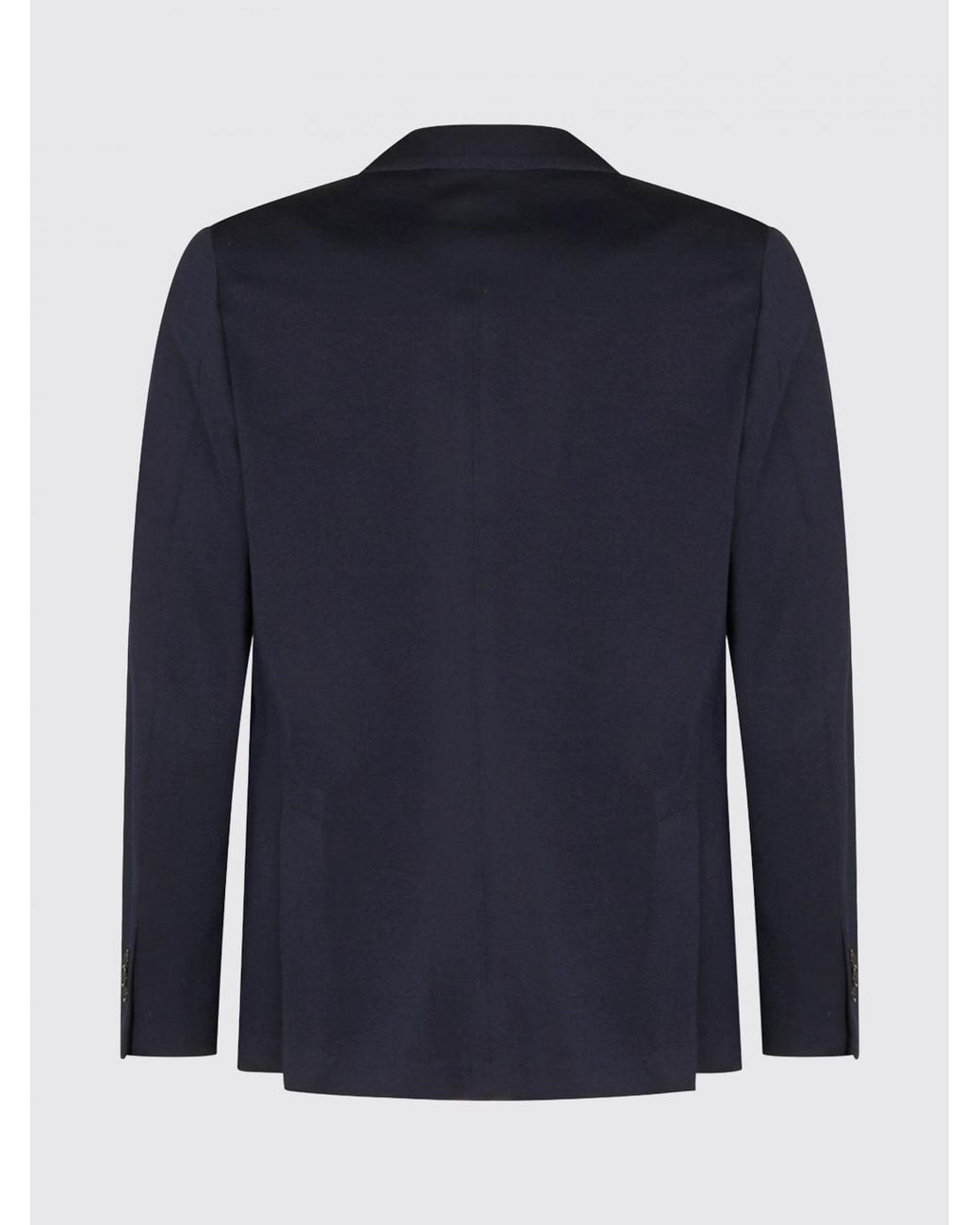 Lardini Blue Double-Breasted Virgin Wool Blend Blazer With Peak Lapels And Patch Pockets for men