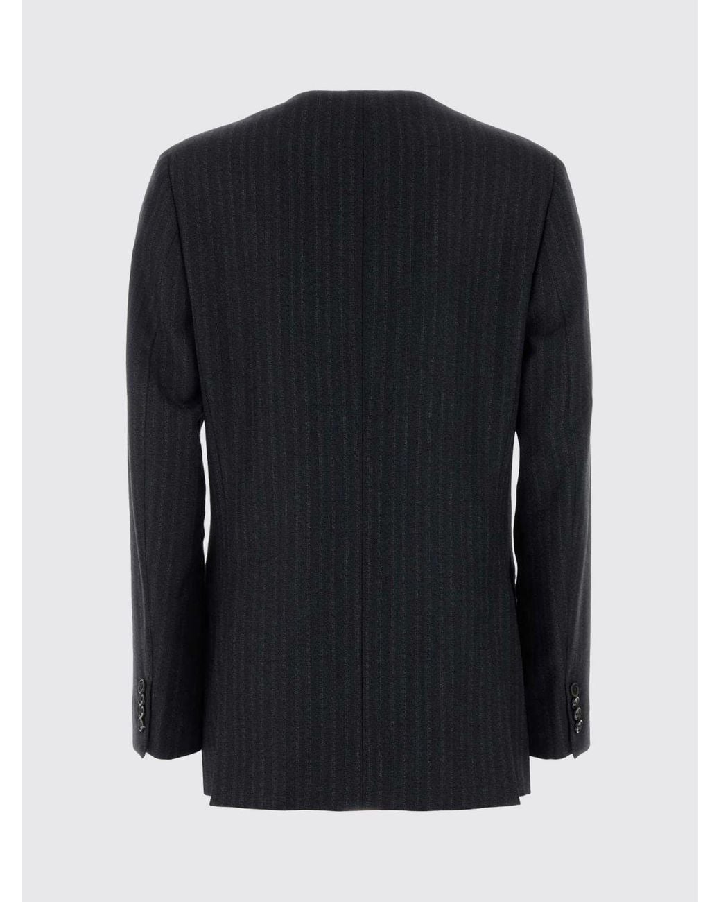 Jil Sander Blue Pinstriped Wool Single-Breasted Blazer