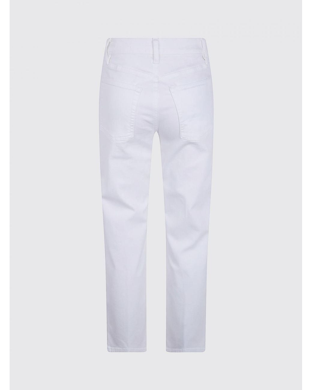 Jeans De Denim De Algodón The Seamed FRAME de color White